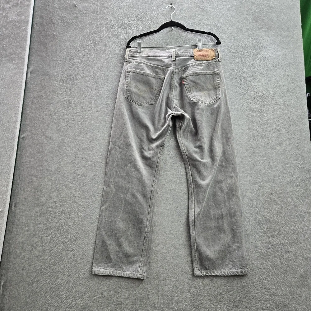 Levi's 501 XX Men Jeans 34X30 Gray Denim Straight Fit 26" Inseam Y2K - Picture 11 of 12